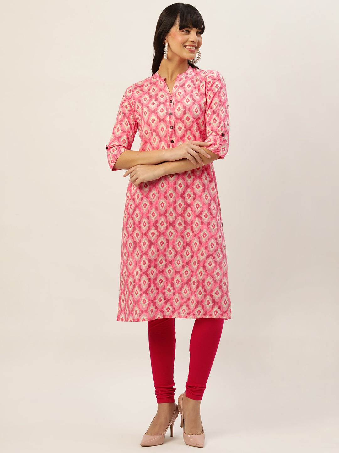 

ZOLA Paisley Cotton Kurta, Pink