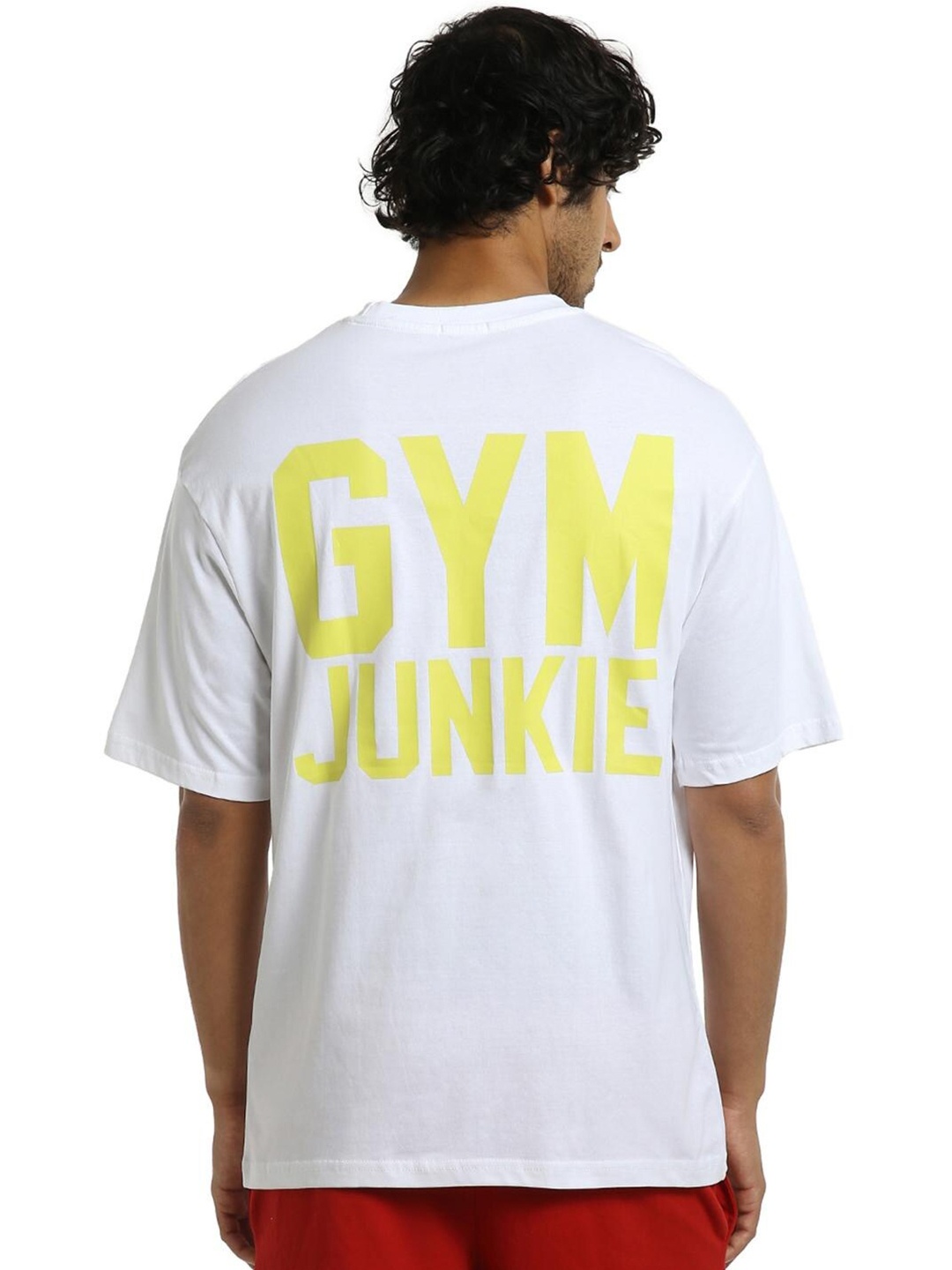 

Bewakoof Men Cotton Typography Printed Loose T-shirt, White