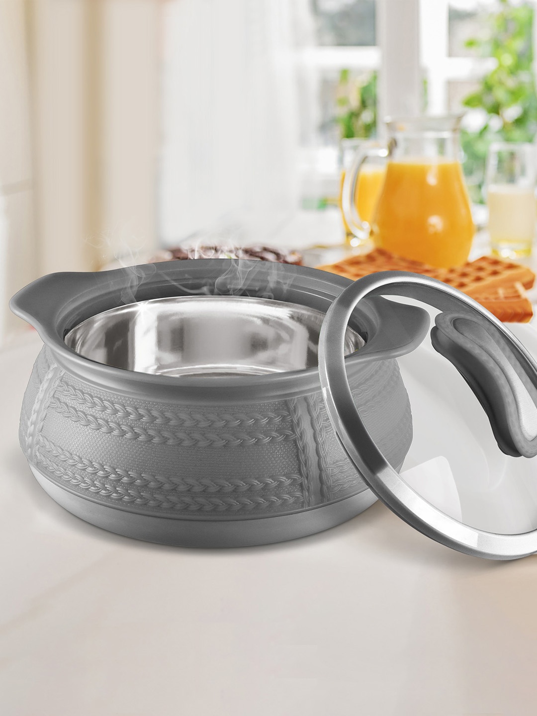 

Milton Weave 2500 Grey Insulated Inner Stainless Steel Casserole 2.48 L