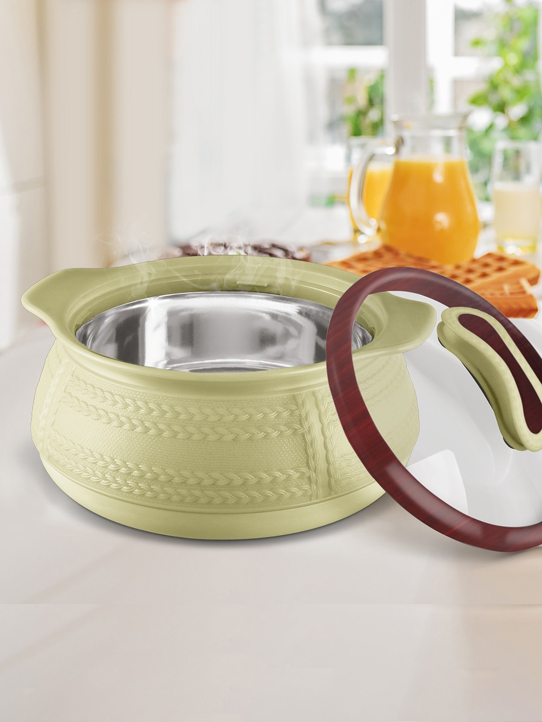 

Milton Weave 1500 Beige Insulated Inner Stainless Steel Casserole 1.32 Ltrs