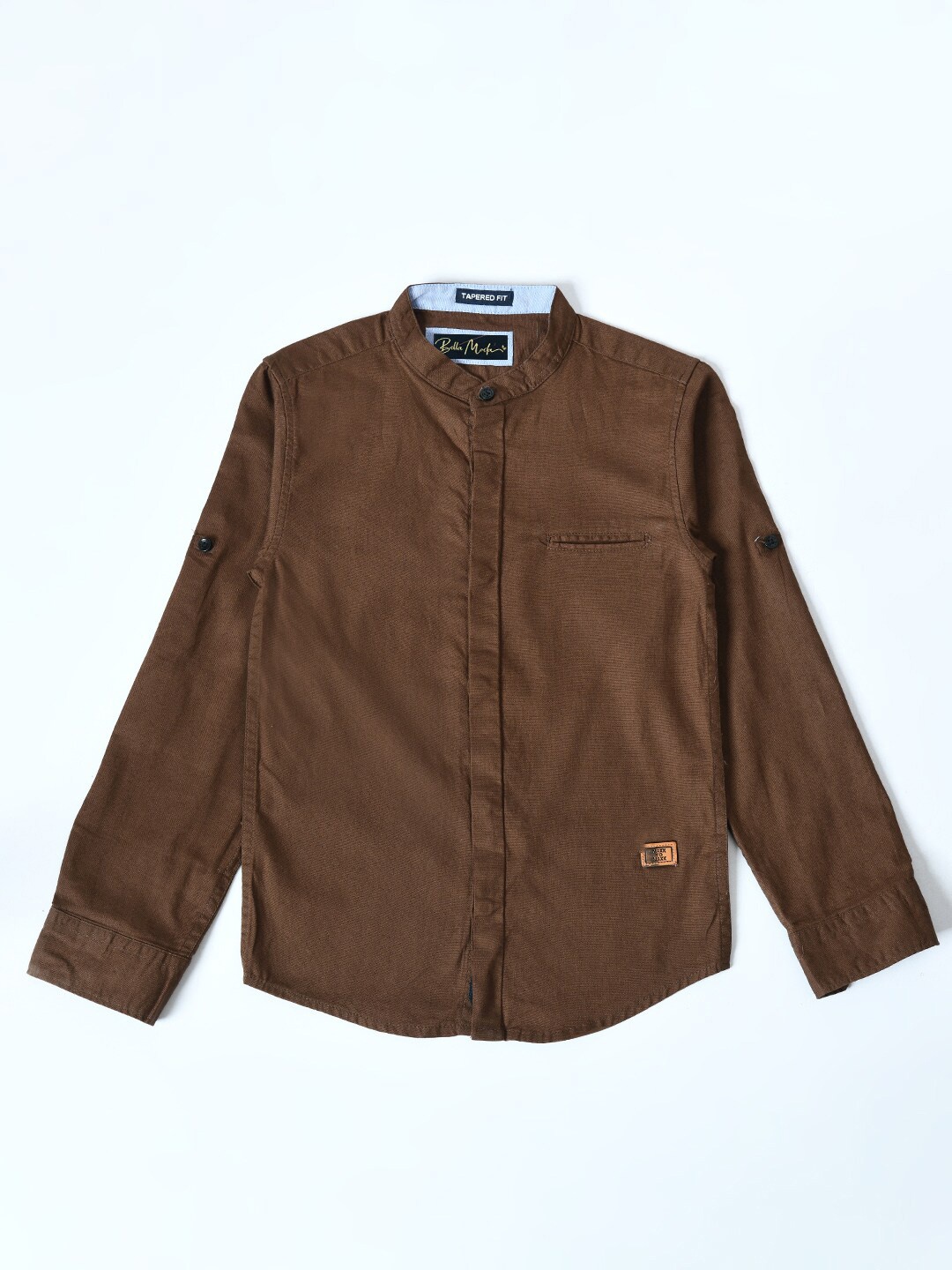 

Bella Moda Boys Pure Cotton Comfort Casual Shirt, Brown