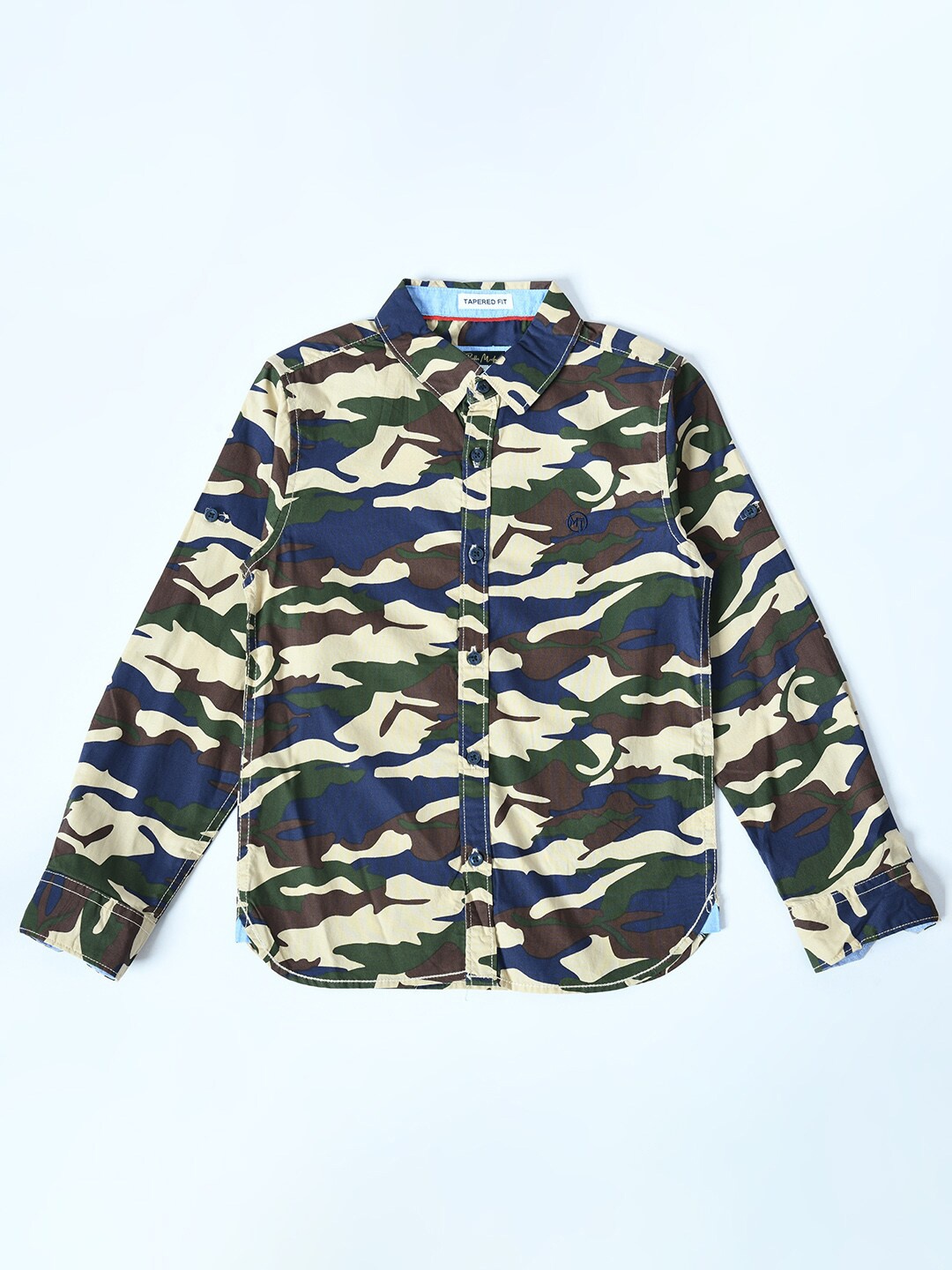 

Bella Moda Boys Comfort Printed Casual Pure Cotton Shirt, Olive