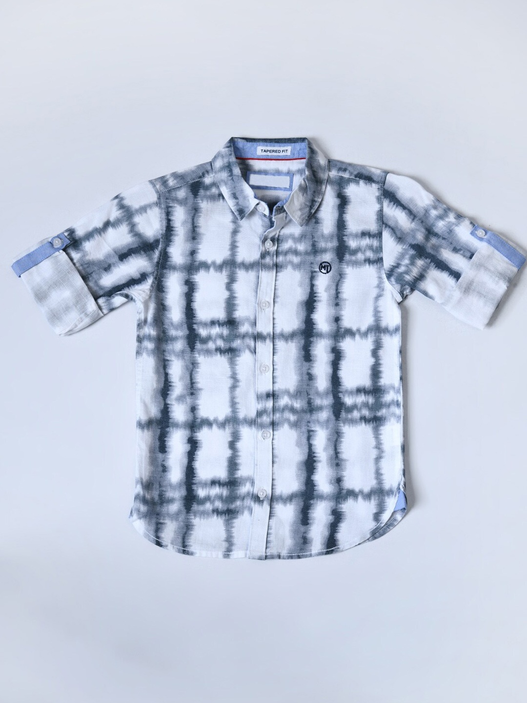 

Bella Moda Boys Comfort Checked Casual Cotton Shirt, White