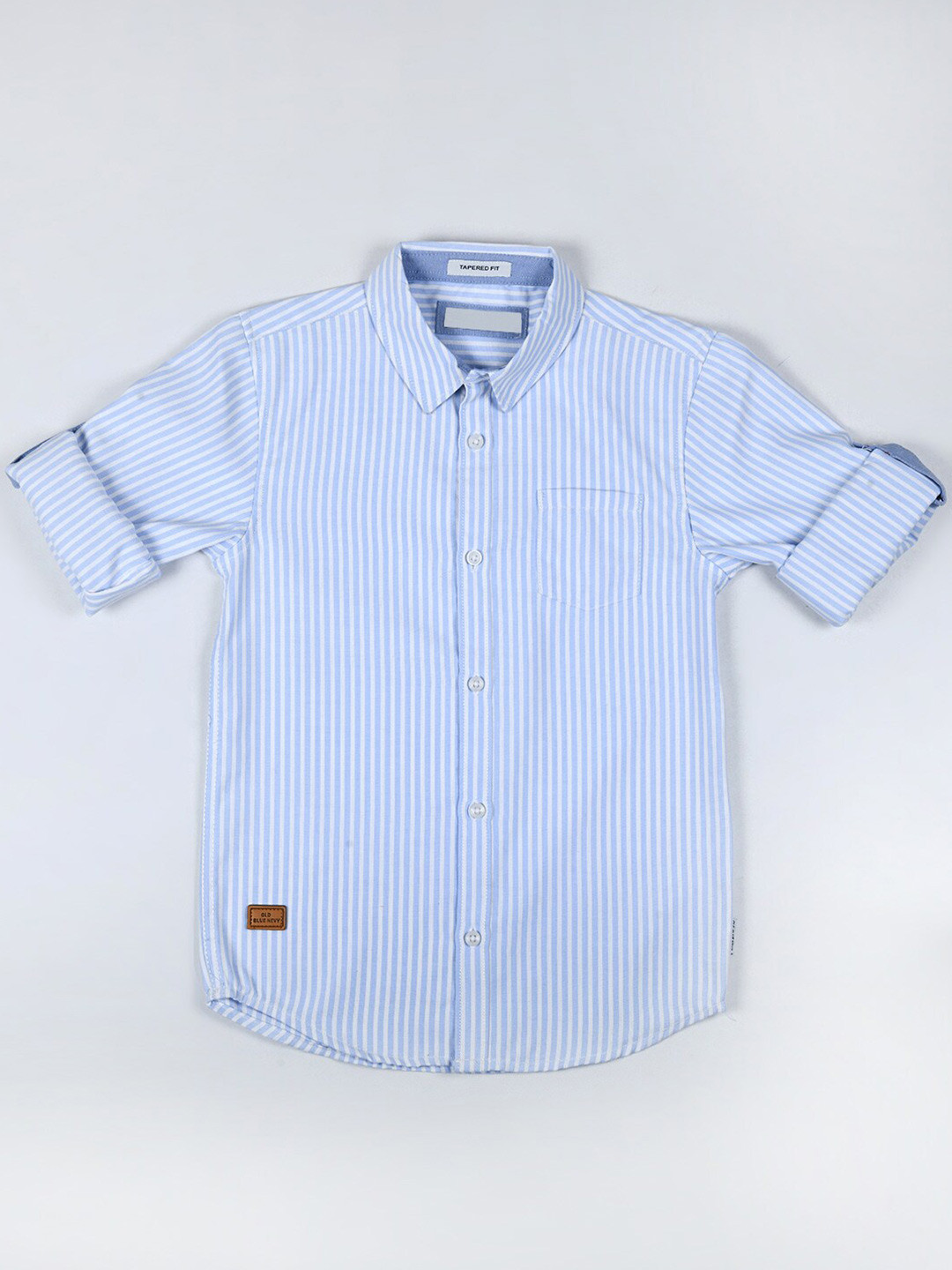 

Bella Moda Boys Comfort Striped Casual Cotton Shirt, Blue