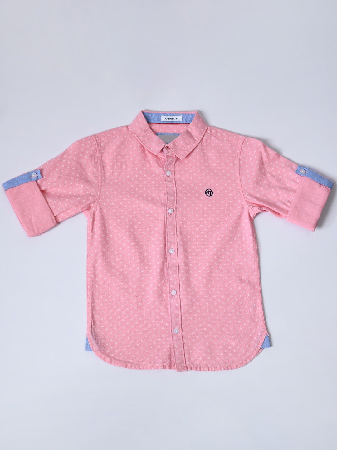 

Bella Moda Boys Comfort Printed Casual Cotton Shirt, Pink