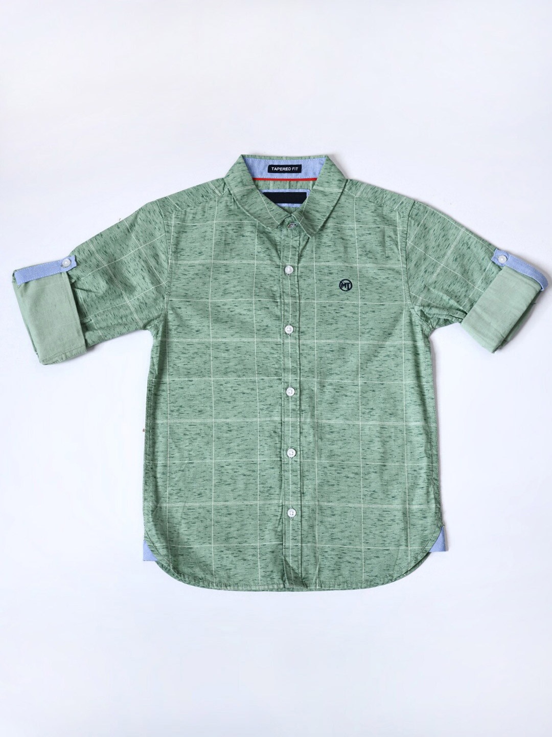 

Bella Moda Boys Comfort Printed Casual Cotton Shirt, Sea green
