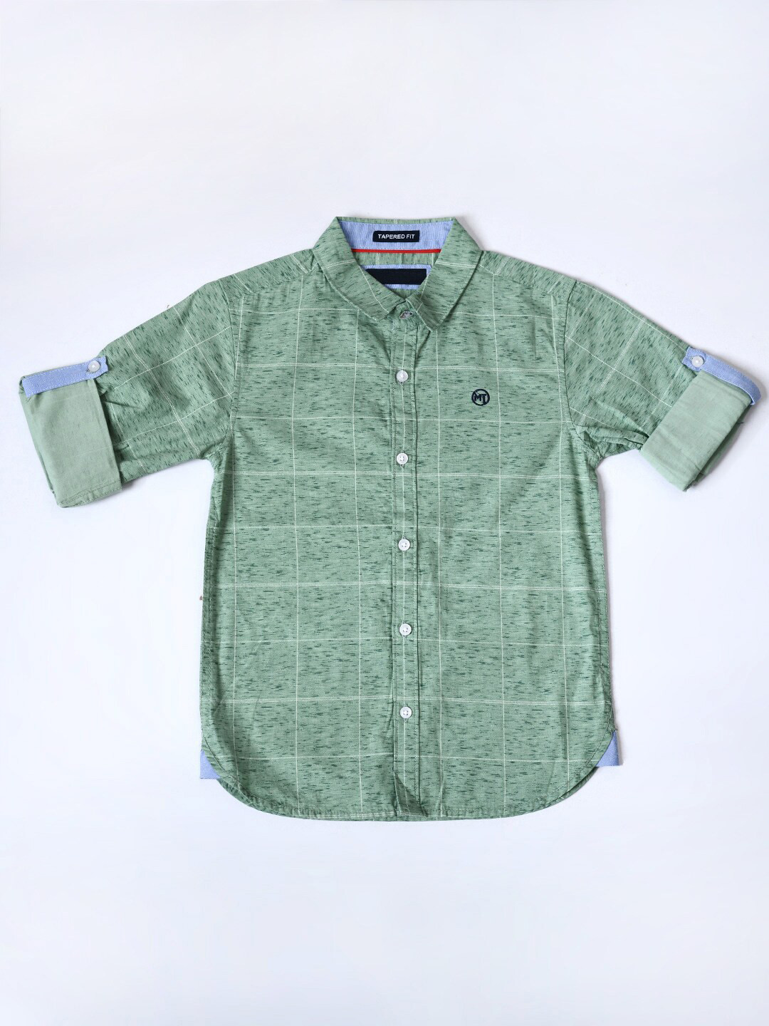 

Bella Moda Boys Comfort Printed Casual Cotton Shirt, Sea green