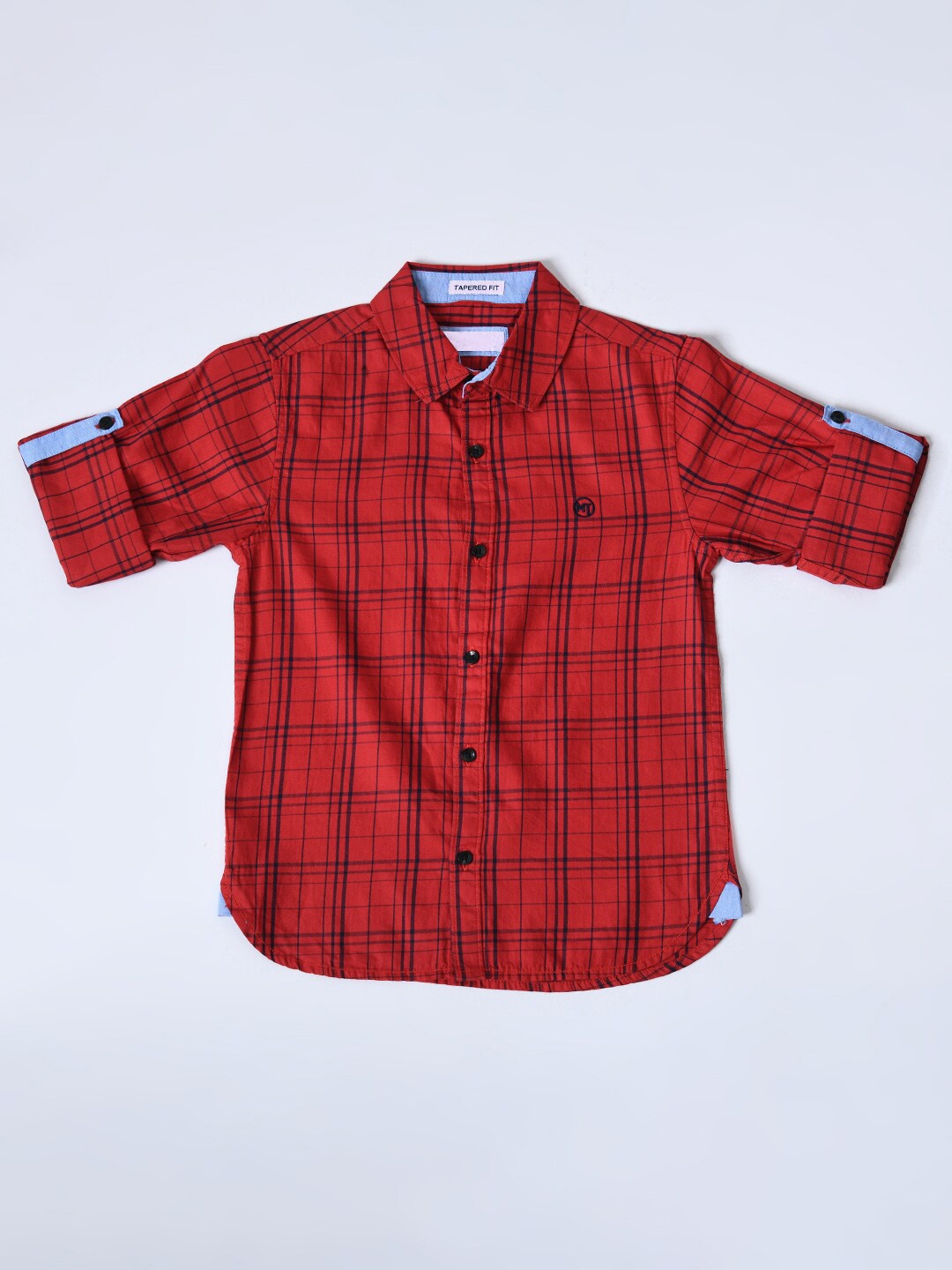 

Bella Moda Boys Comfort Tartan Checked Casual Shirt, Red