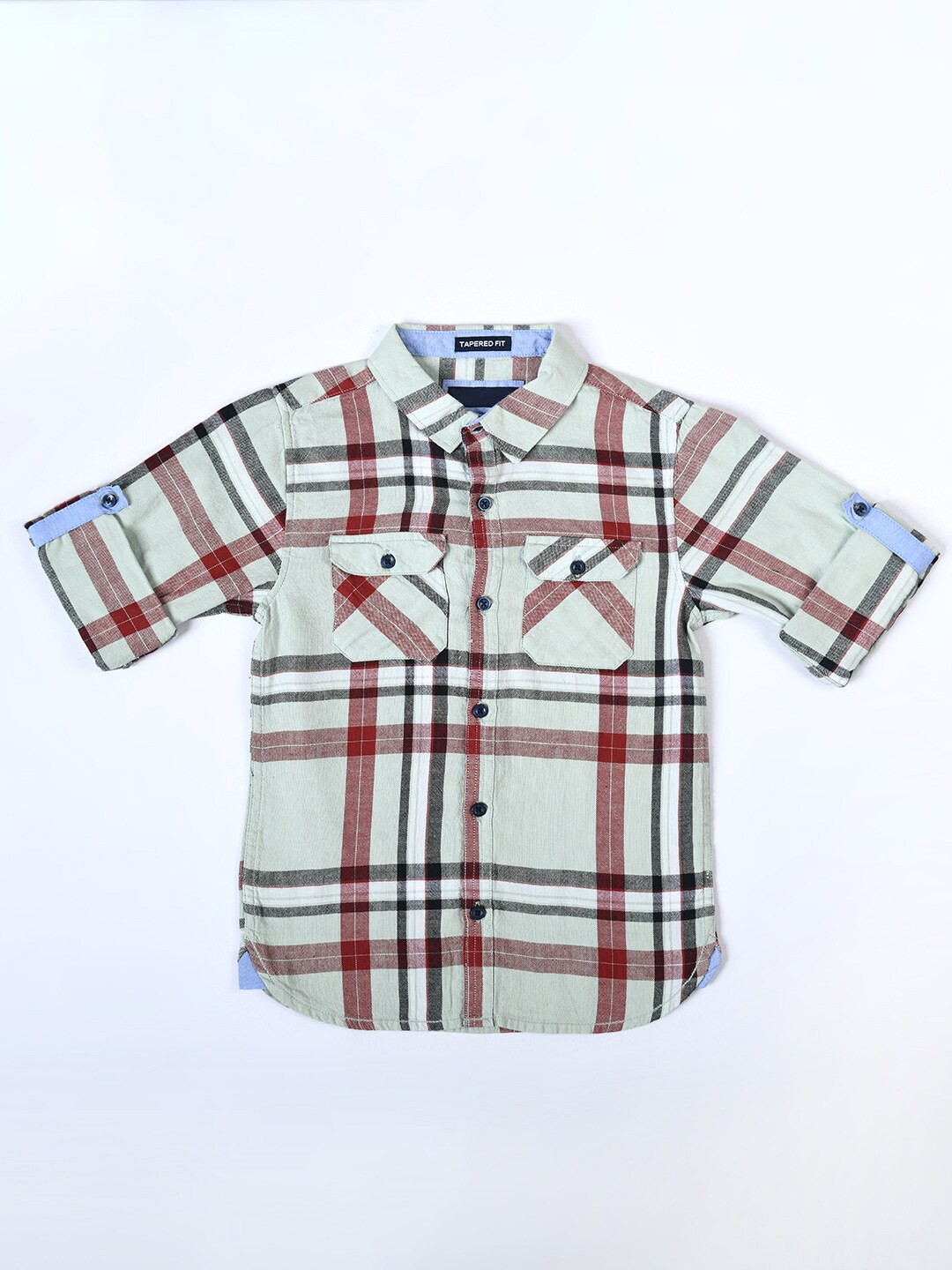 

Bella Moda Boys Comfort Tartan Checked Casual Shirt, Sea green