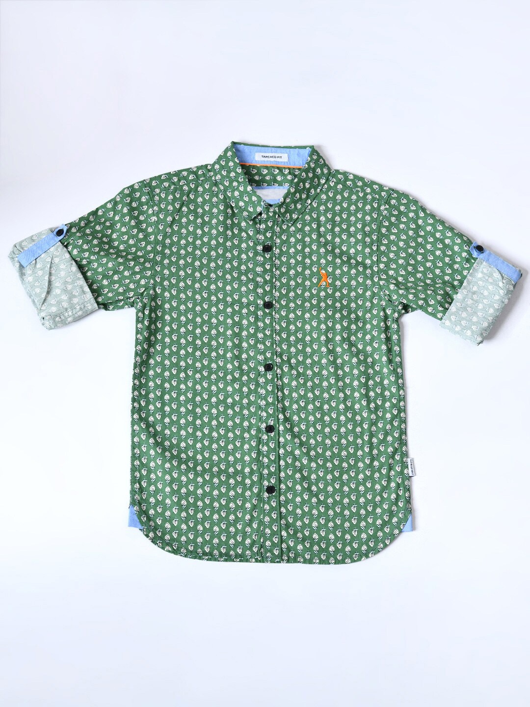 

Bella Moda Boys Comfort Printed Casual Shirt, Green