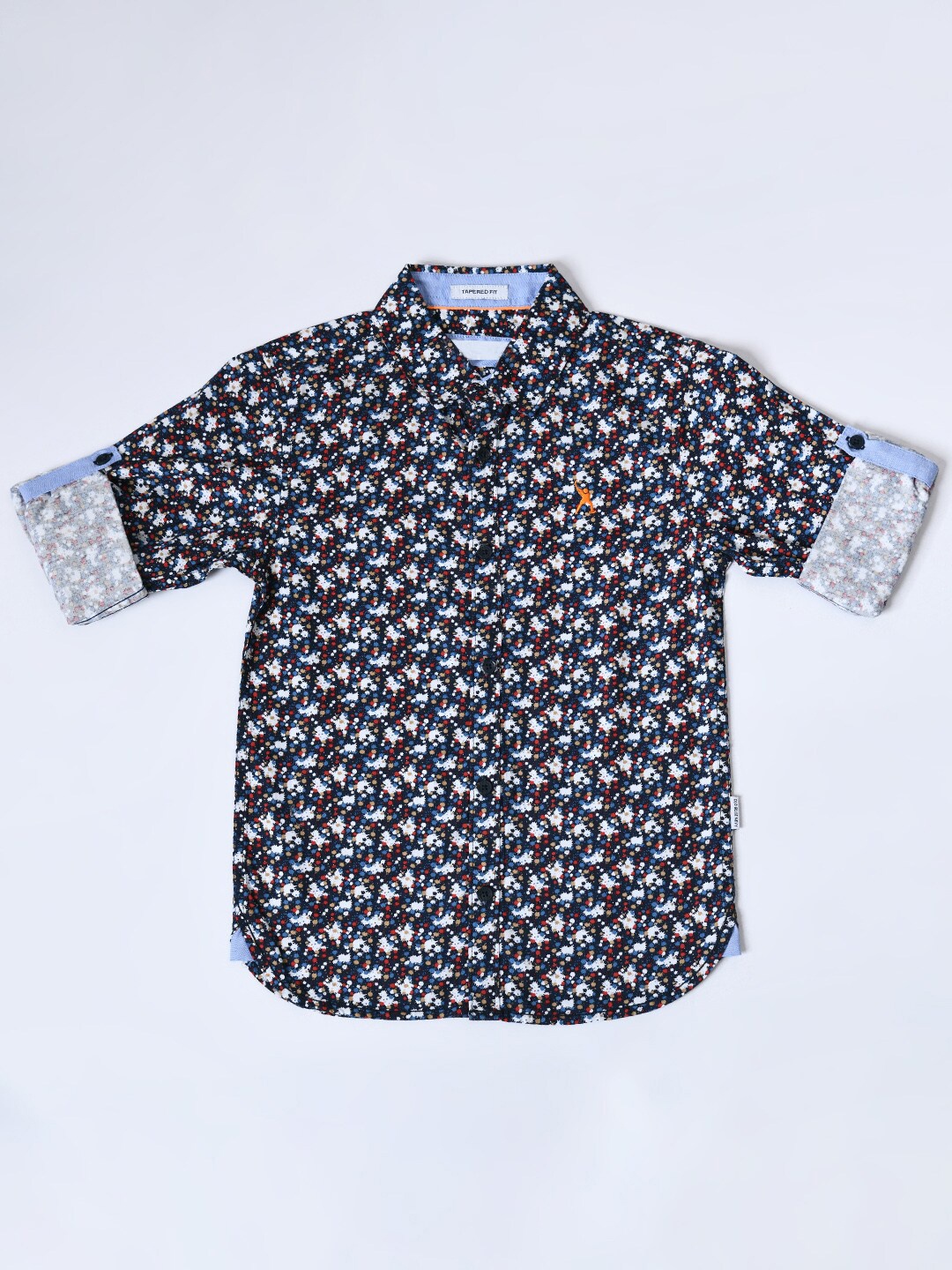 

Bella Moda Boys Comfort Printed Cotton Casual Shirt, Black