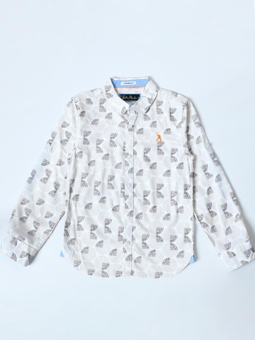 

Bella Moda Boys Comfort Printed Casual Shirt, Off white