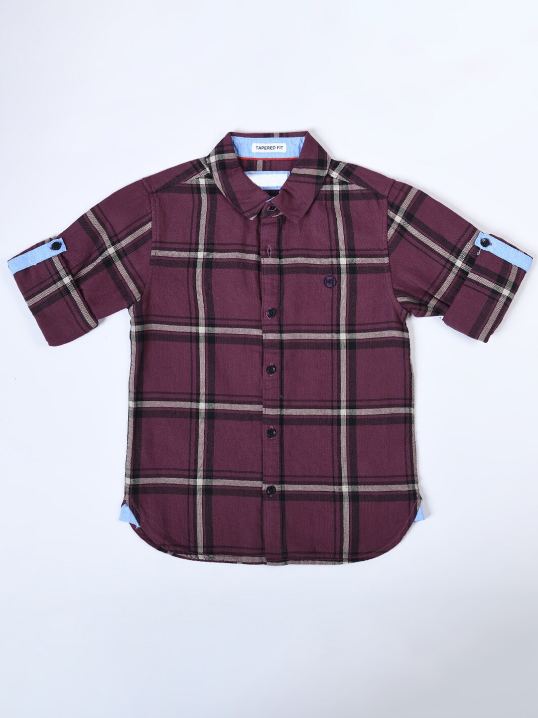 

Bella Moda Boys Comfort Tartan Checked Casual Shirt, Purple