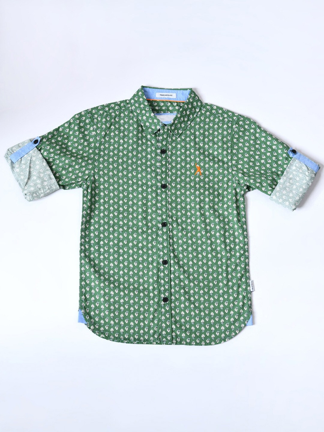 

Bella Moda Boys Comfort Printed Casual Shirt, Green