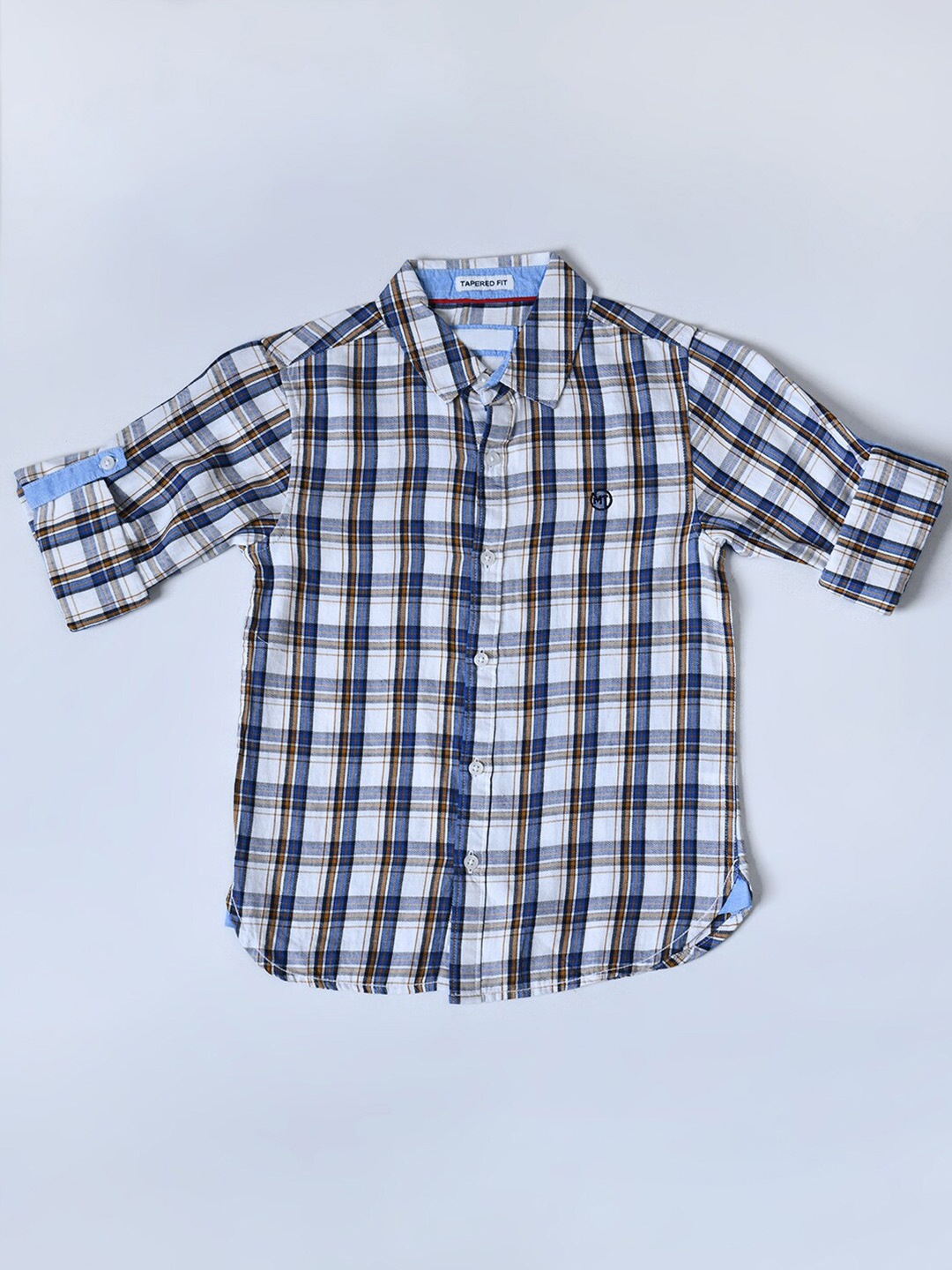 

Bella Moda Boys White Comfort Checked Casual Shirt