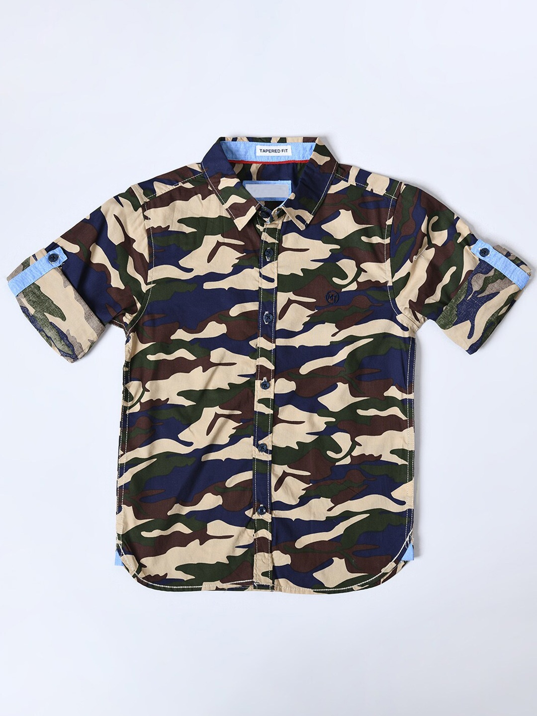 

Bella Moda Boys Comfort Printed Casual Shirt, Beige