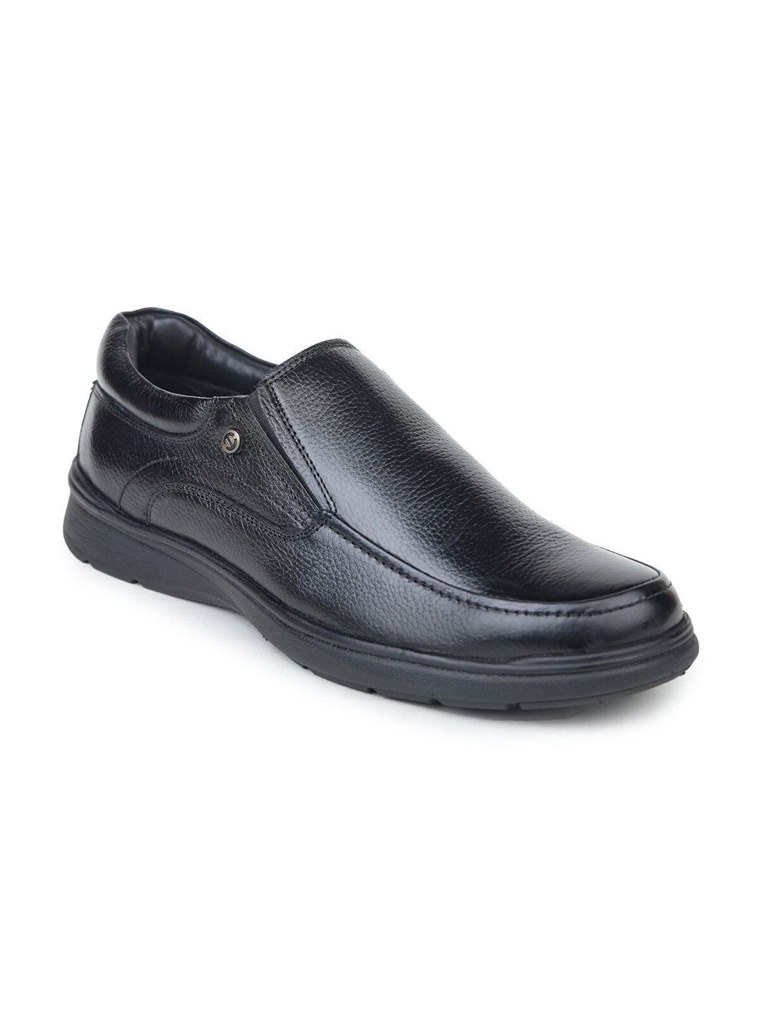 

Liberty Men Textured Leather Formal Slip-On Shoes, Black