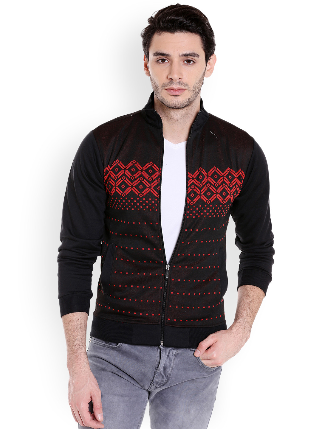

Campus Sutra Men Black Printed Sweatshirt