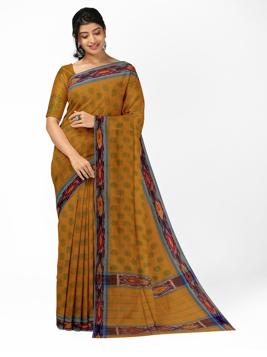 

APCO Paisley Pure Cotton Saree, Mustard