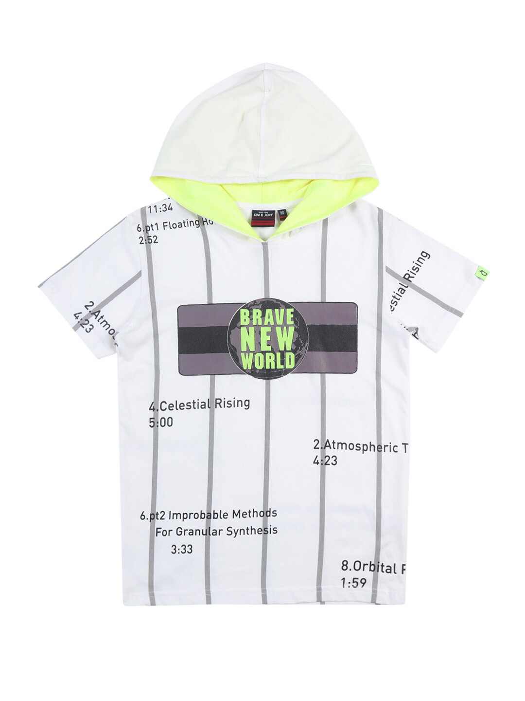 

Gini and Jony Boys Printed Cotton T-shirt, White