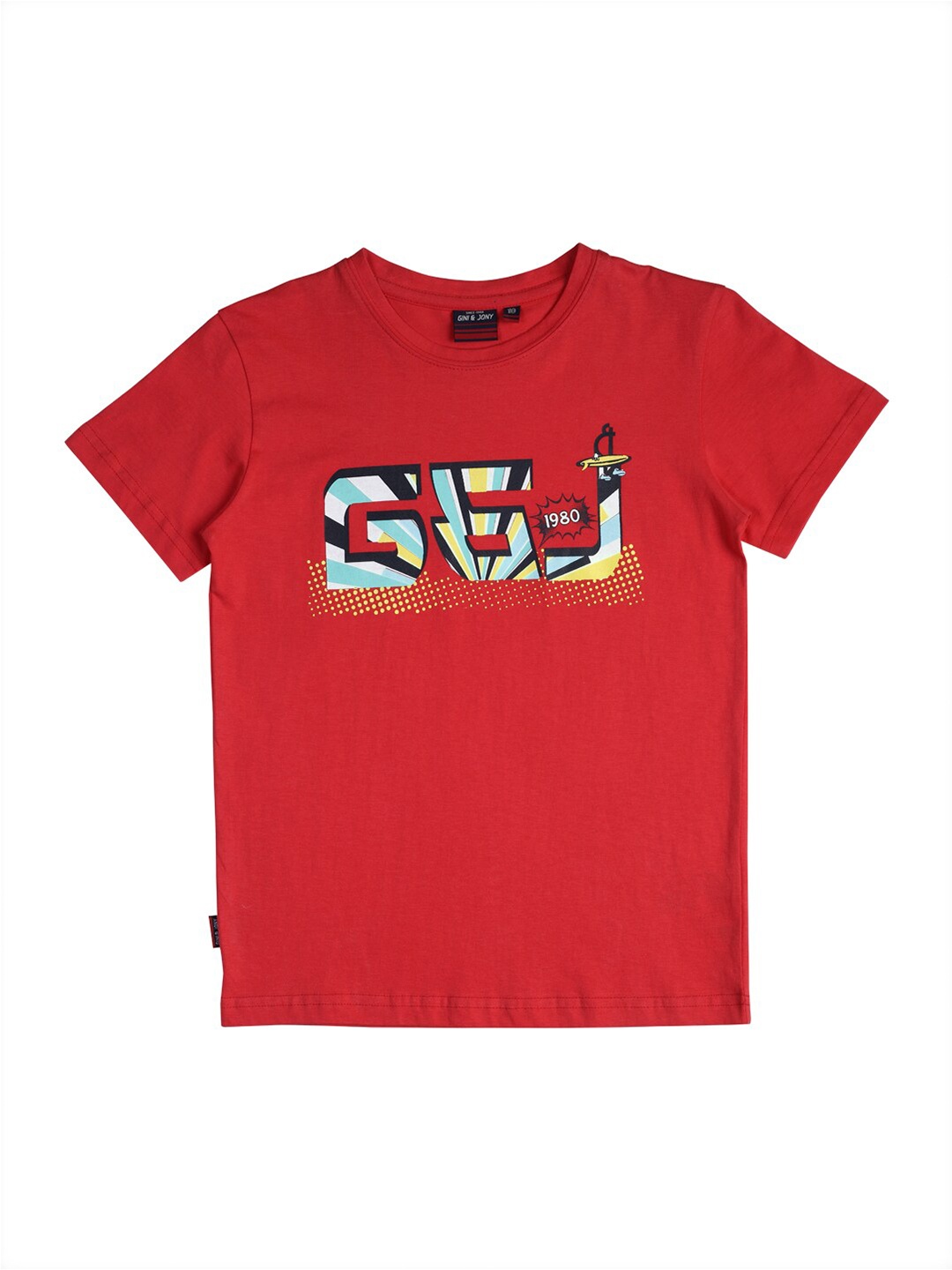 

Gini and Jony Boys Printed T-shirt, Red