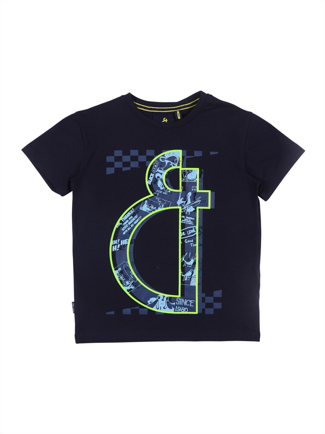 

Gini and Jony Boys Printed T-shirt, Navy blue
