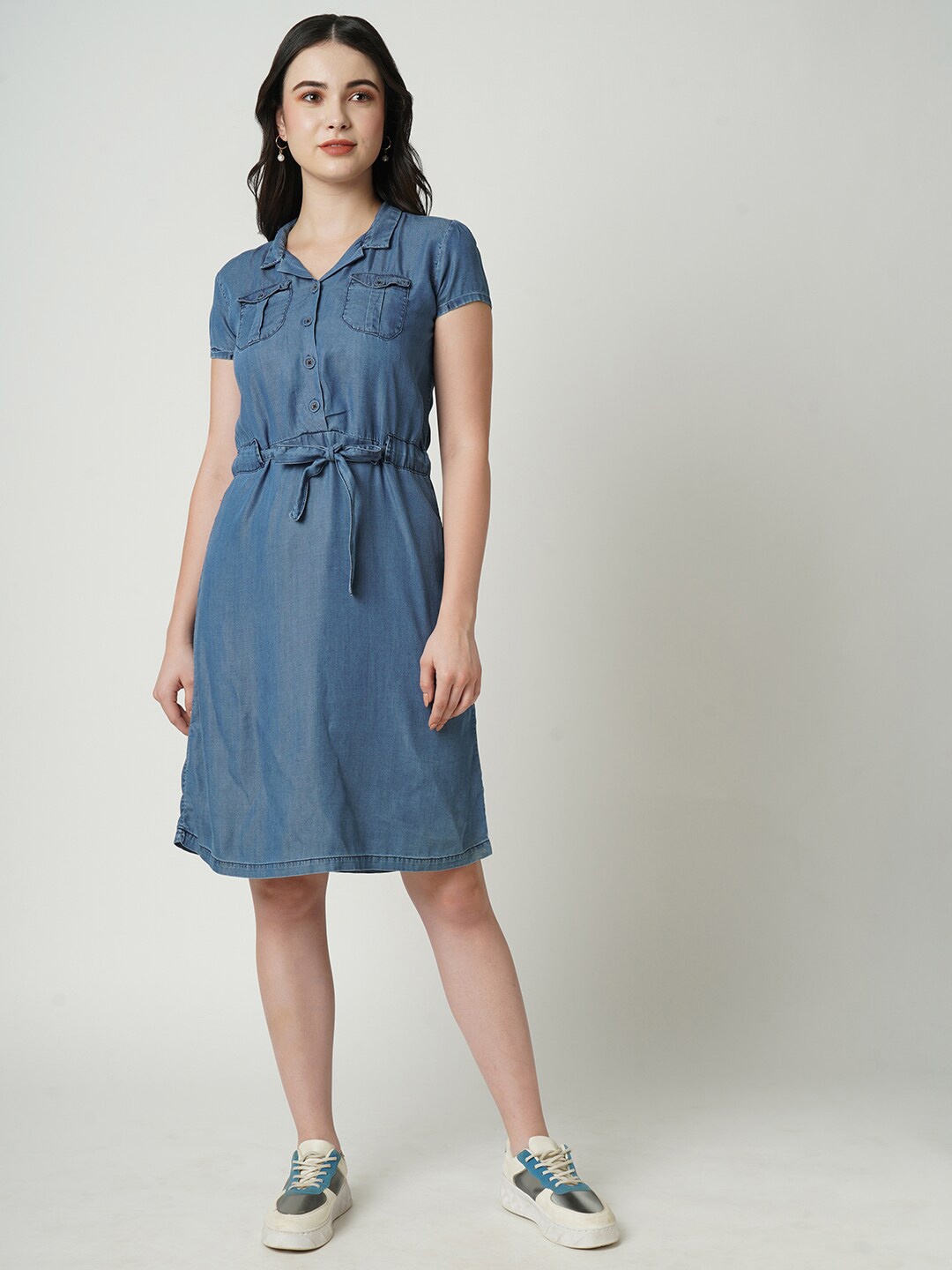 

Kraus Jeans Denim Shirt Dress, Blue
