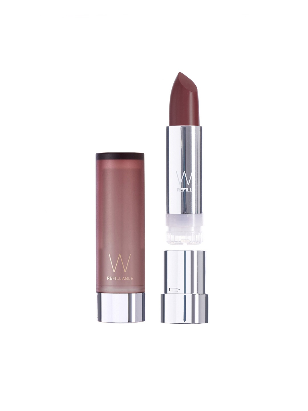 

W Refillable Vegan Matte Lipstick with Vitamin E 4 g - Icon, Coffee brown