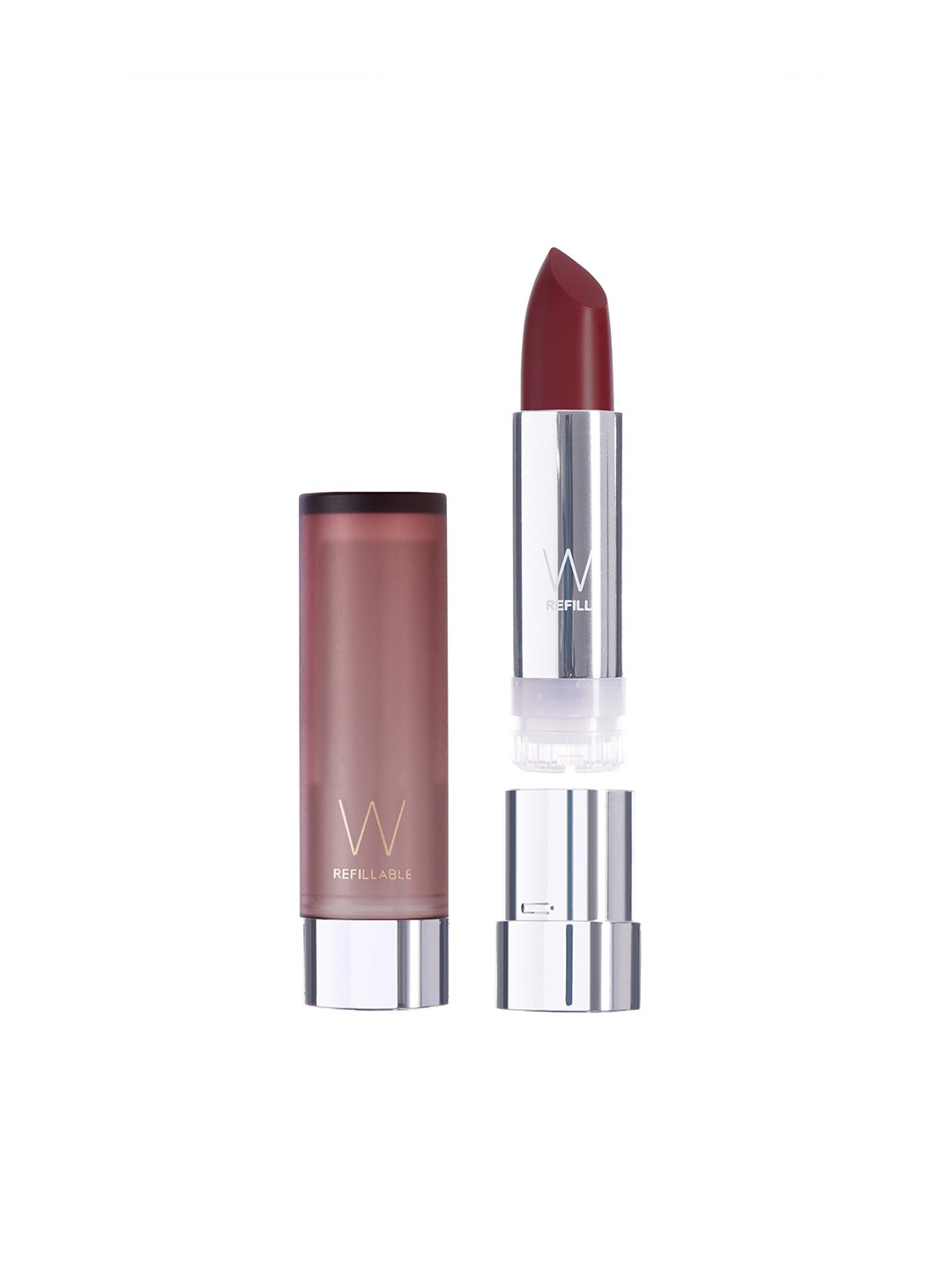 

W Refillable Matte Lipstick with Vitamin A & Vitamin C 4g - Angel, Maroon