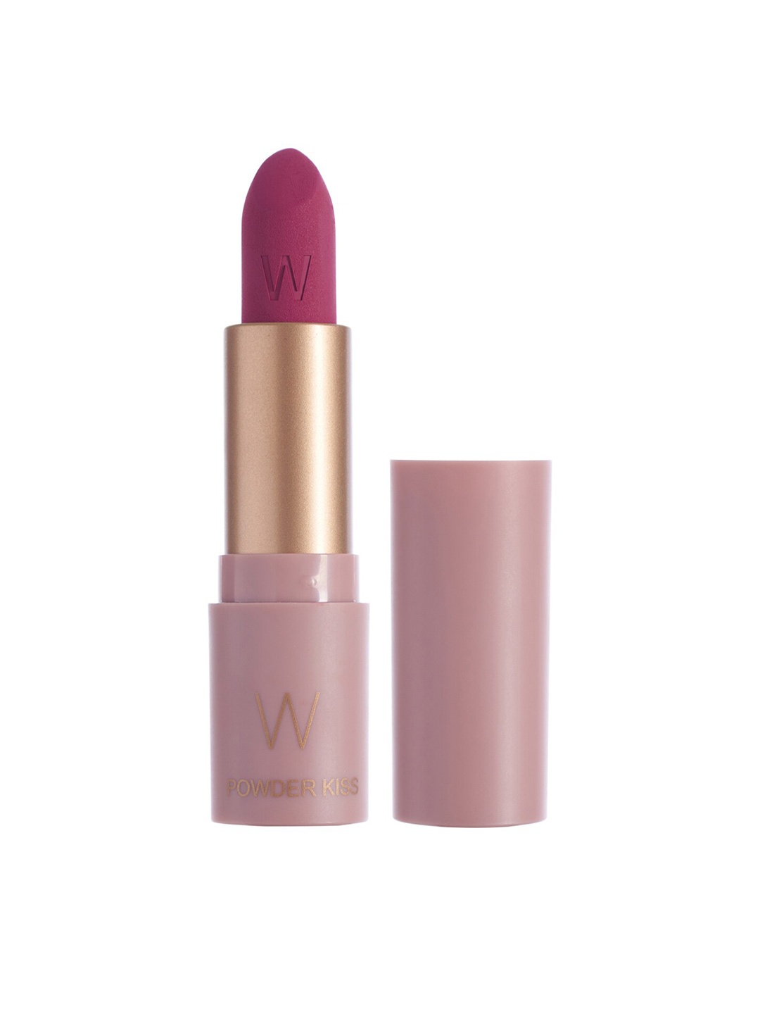 

W Powder Kiss Matte Lipstick with Vitamin E & Hyaluronic Acid 4g - Ambitious, Pink