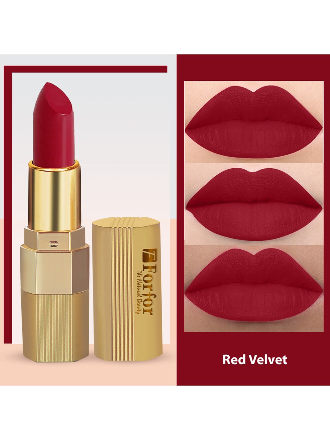 

FORFOR Xpression Matte Long Lasting Waterproof Lipstick 3.5 g-Red Velvet 303