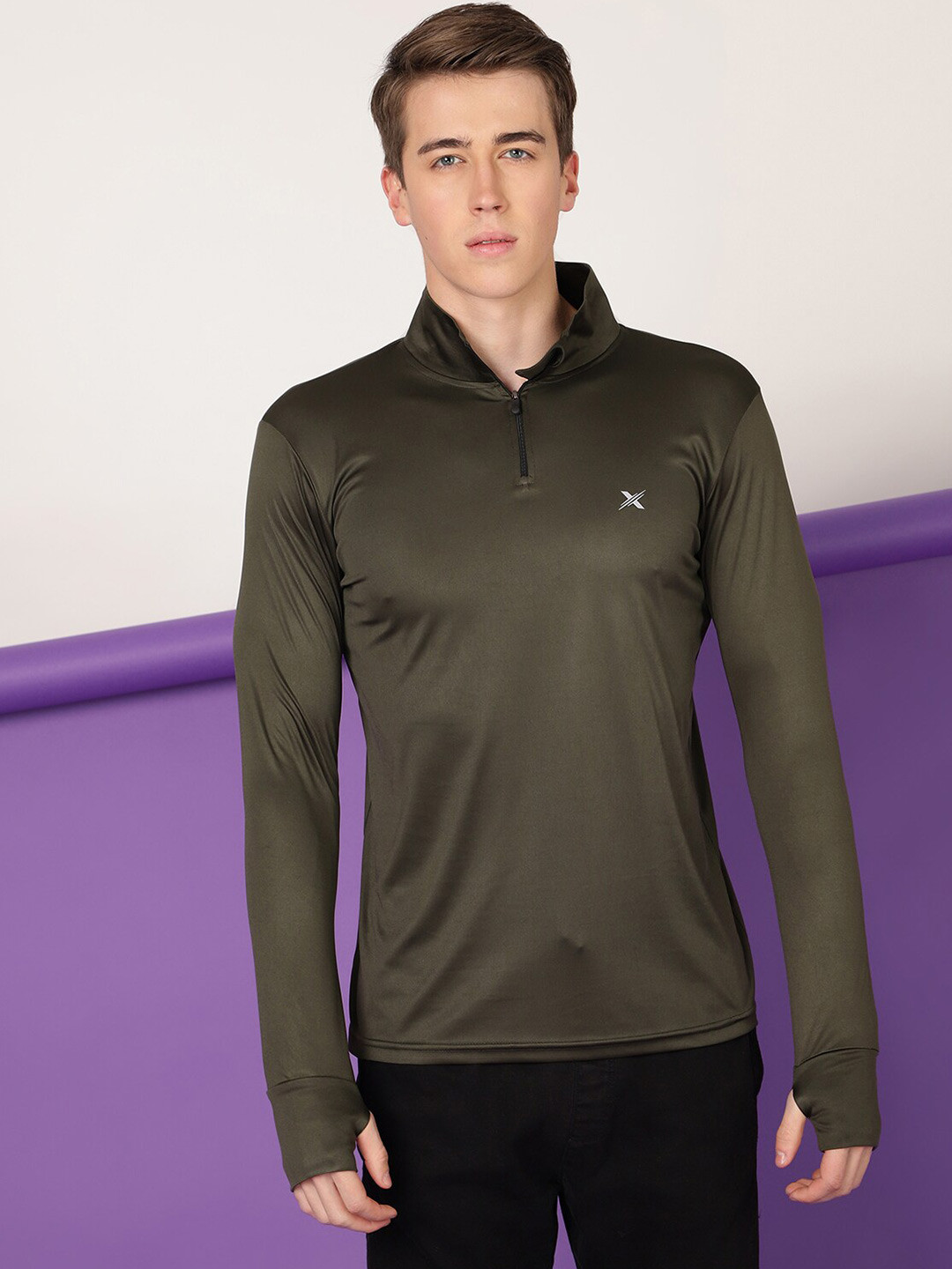

FTX Men High Neck T-shirt, Olive
