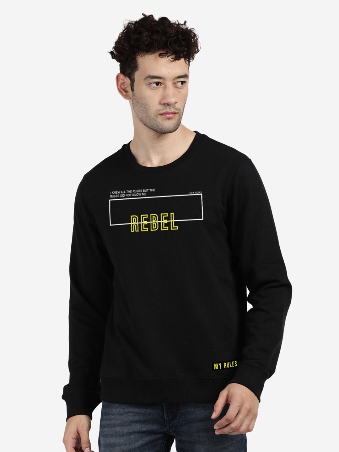 

BLACK RADIO Men Printed Sweatshirt