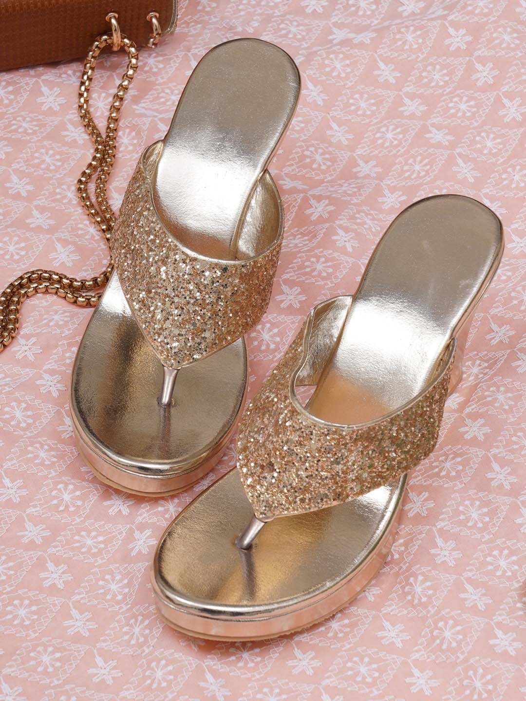 

Misto Embellished Wedge Heels, Gold