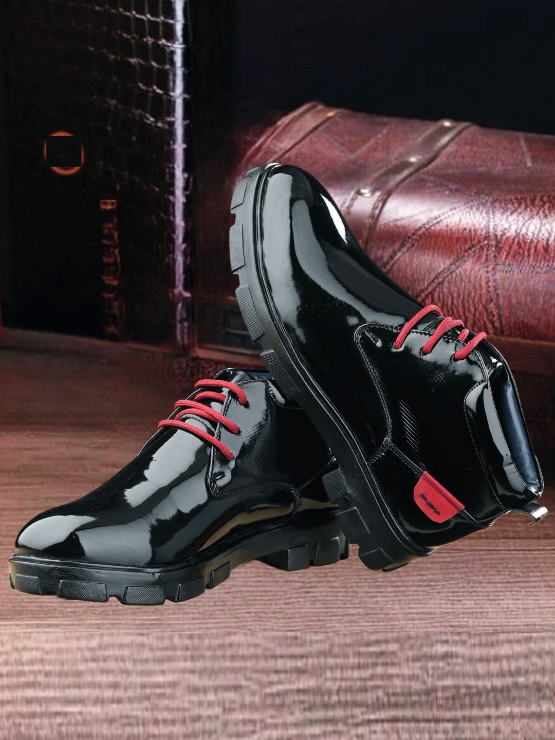 

MANSAMUSA Men Mid-Top Formal Derbys, Black