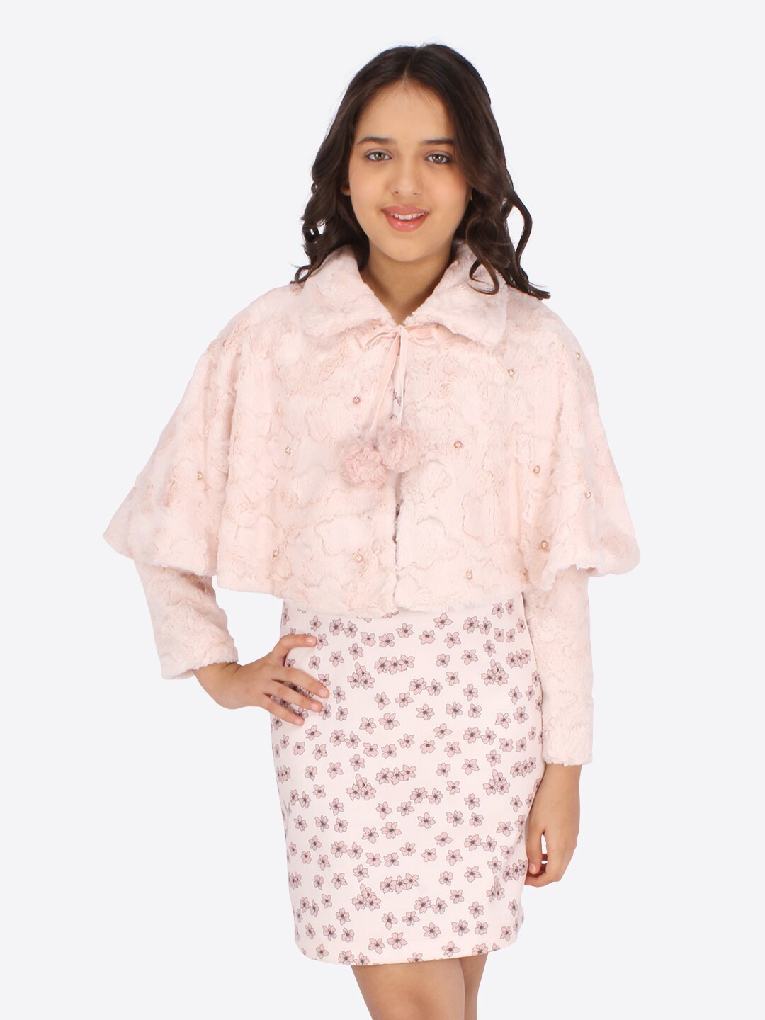 

CUTECUMBER Floral Sheath Dress, Peach