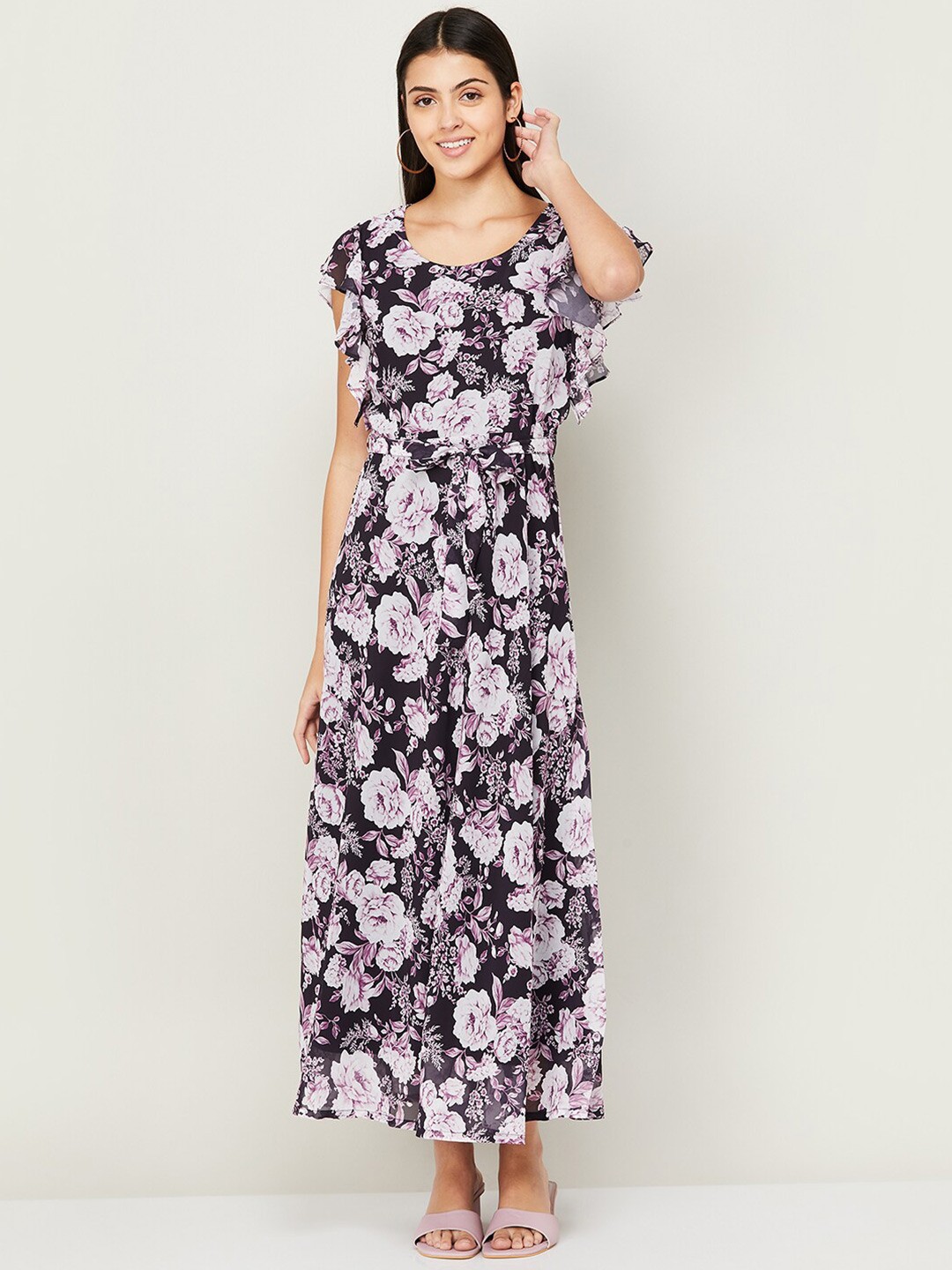 

CODE by Lifestyle Floral A-Line Maxi Dress, Purple