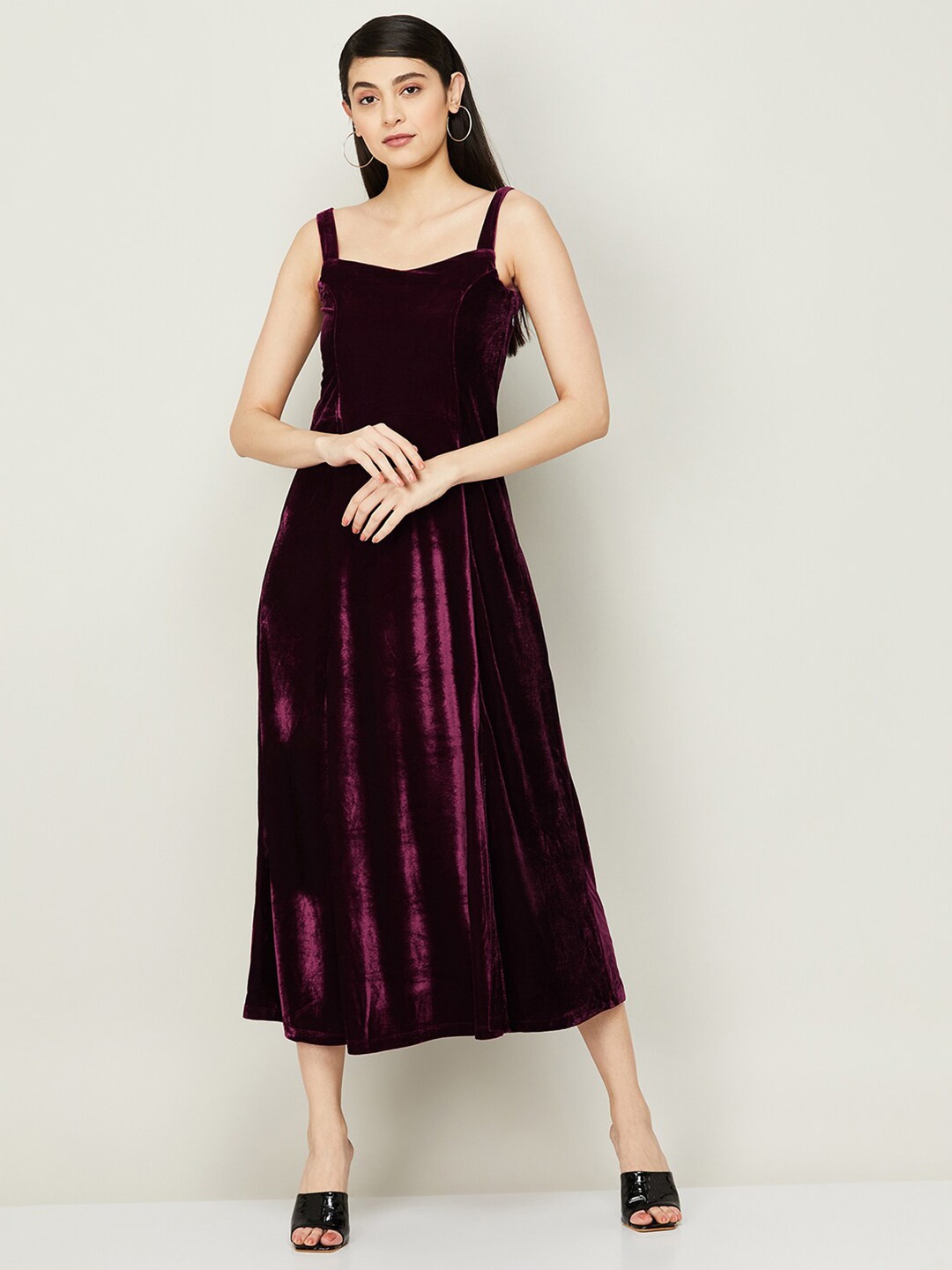 

CODE by Lifestyle Slit Midi Party Dress, Purple