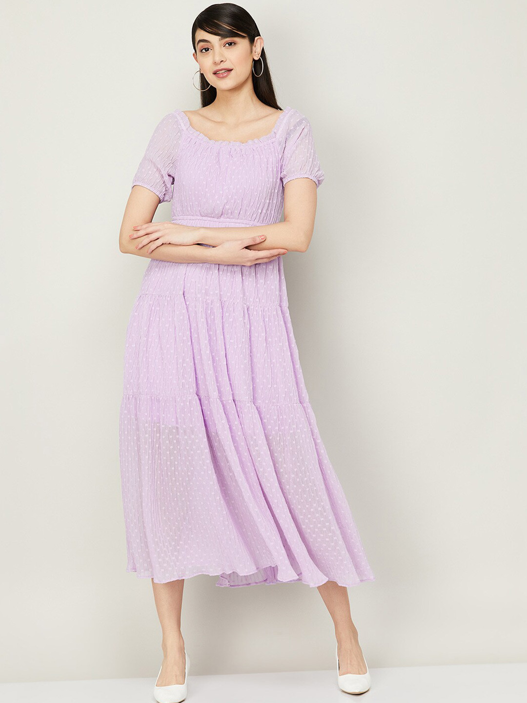 

CODE by Lifestyle Fit and Flare Midi Dress, Lavender
