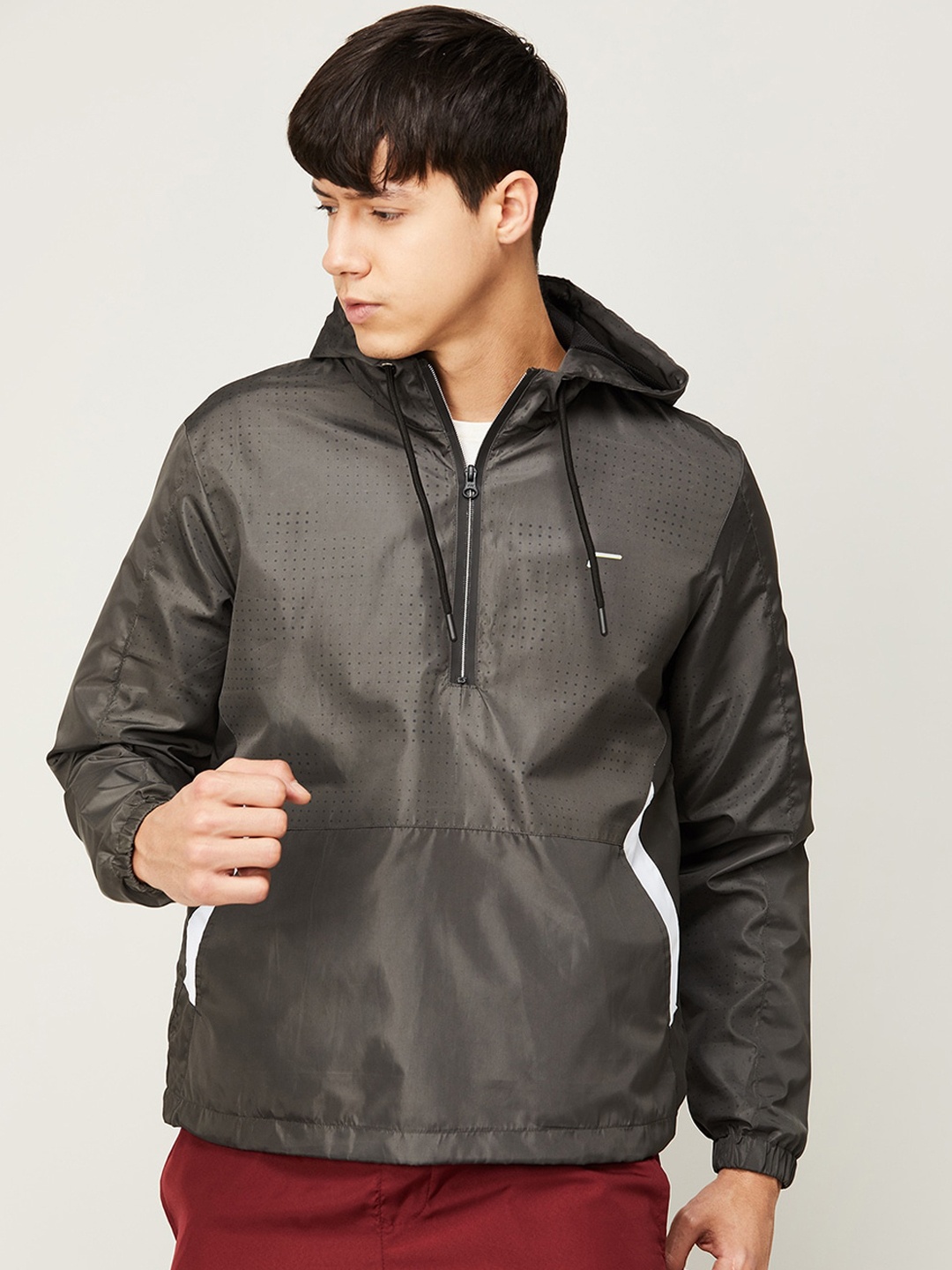 

Fame Forever by Lifestyle Men Hooded Training or Gym Sporty Jacket, Grey