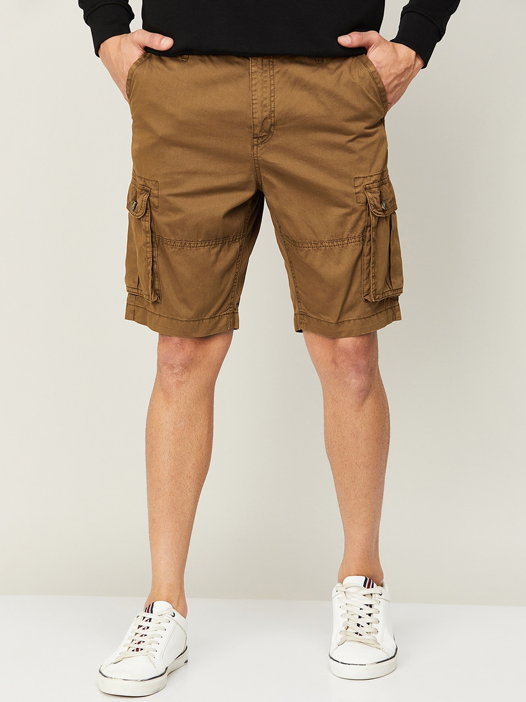 

Fame Forever by Lifestyle Men Cotton Cargo Shorts, Brown