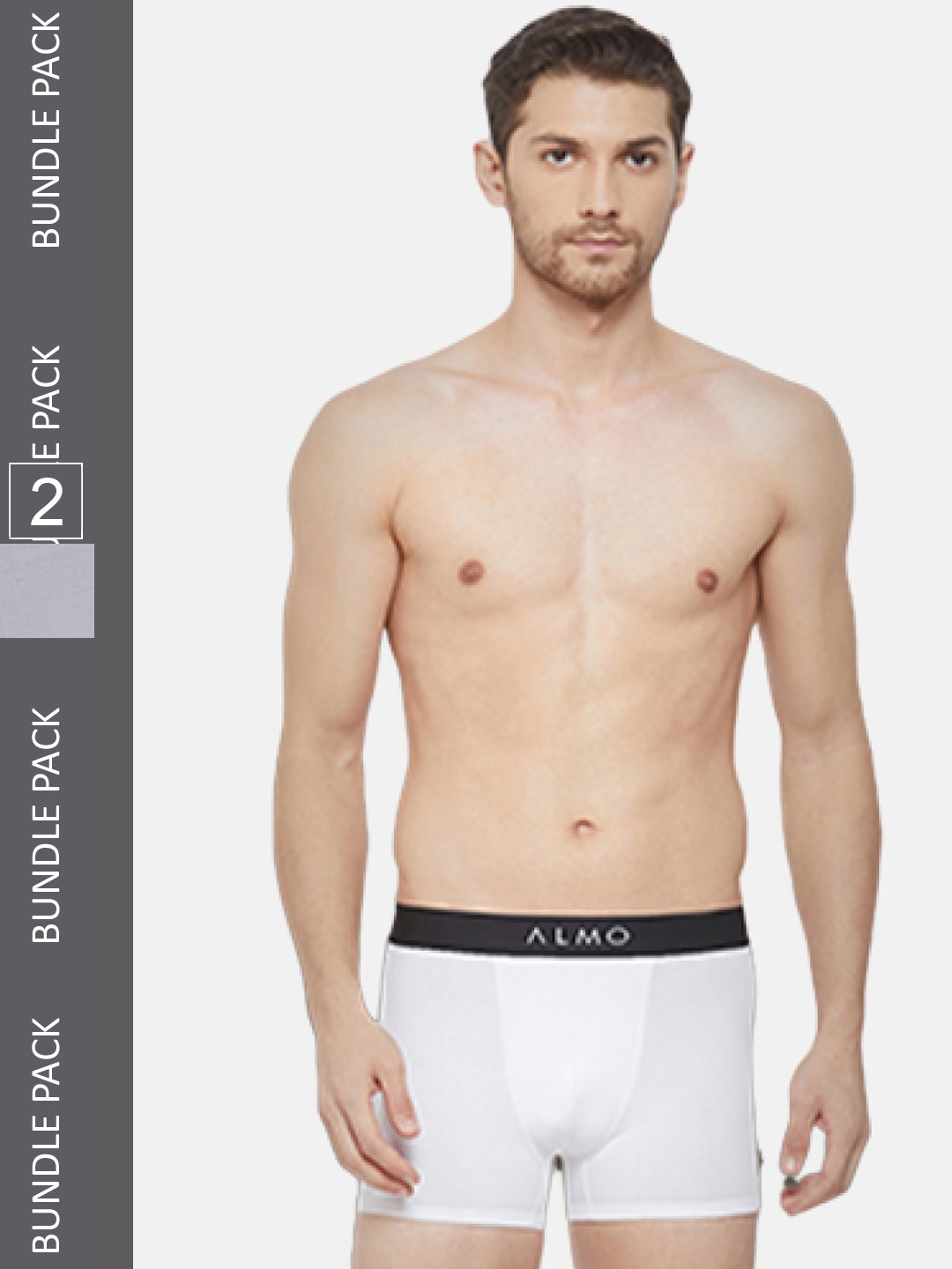 

Almo Wear Second Skin Men Pack Of 3 Anti-microbial Trunks, Grey