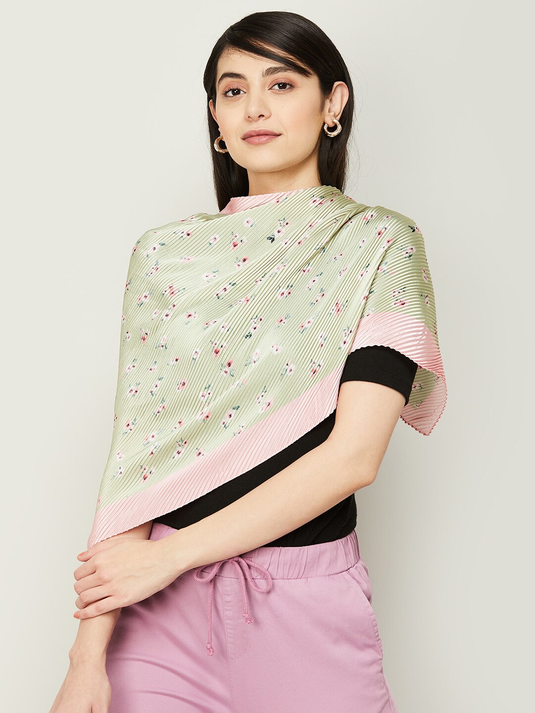

Ginger by Lifestyle Women Printed Stole, Green