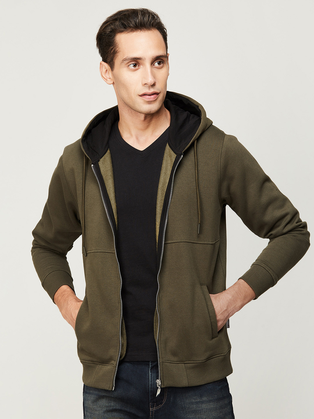 

Fame Forever by Lifestyle Hooded Cotton Sweatshirt, Olive