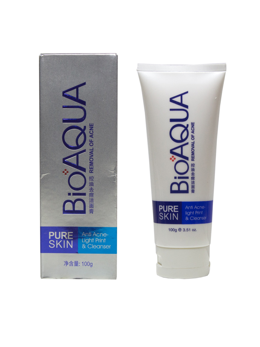 

Queue Bioaqua Pure Skin Anti Acne-Light Print & Cleanser - 100 g, White