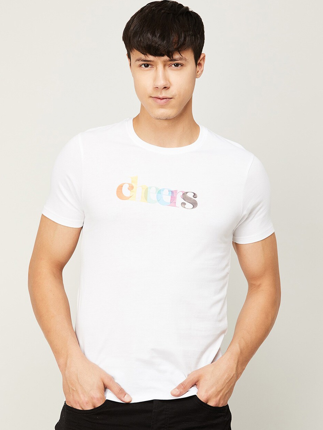 

Fame Forever by Lifestyle Men Typography Printed Cotton T-shirt, White