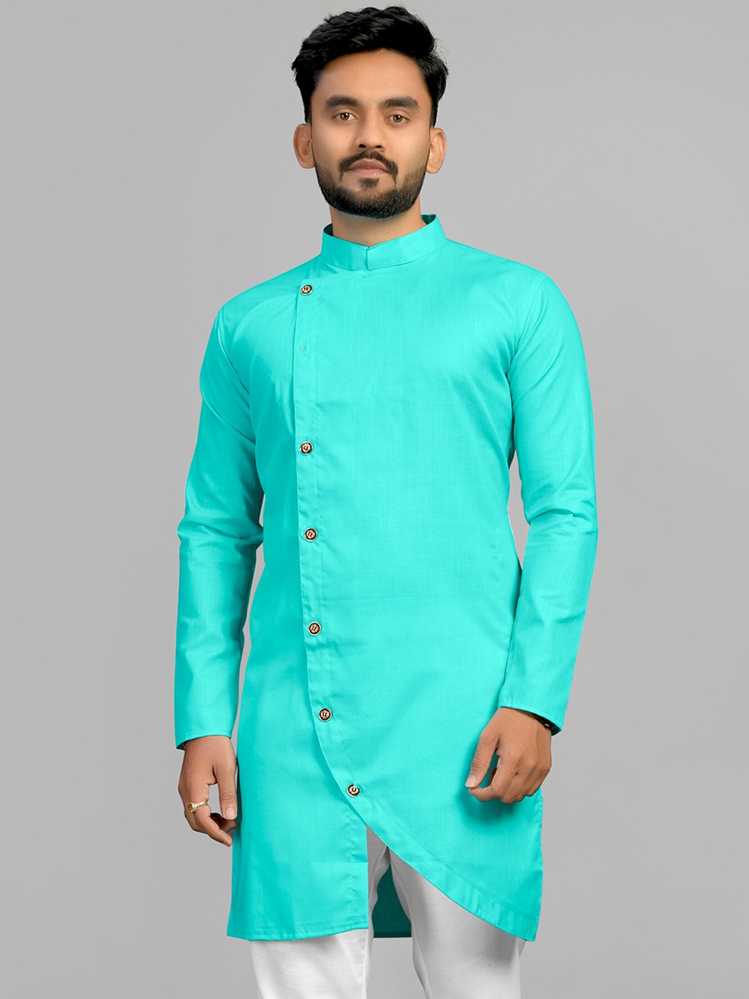 

Fashion FRICKS Men Sea Green Kurta