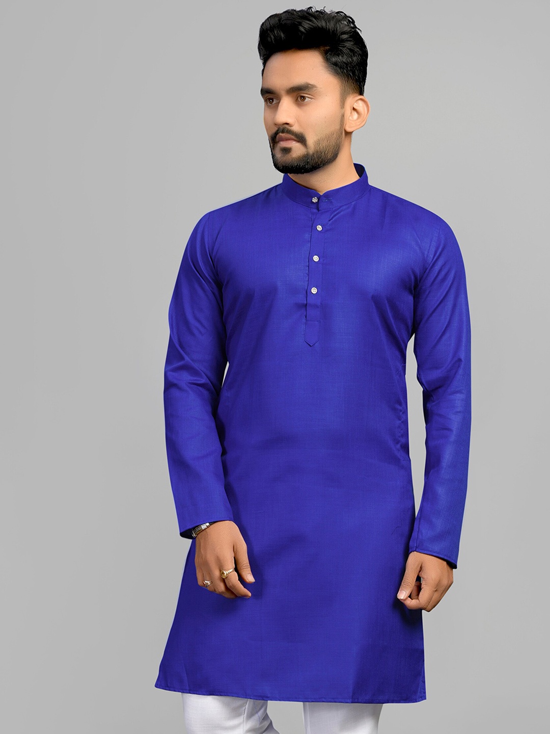 

Fashion FRICKS Men Blue Thread Work Kurta