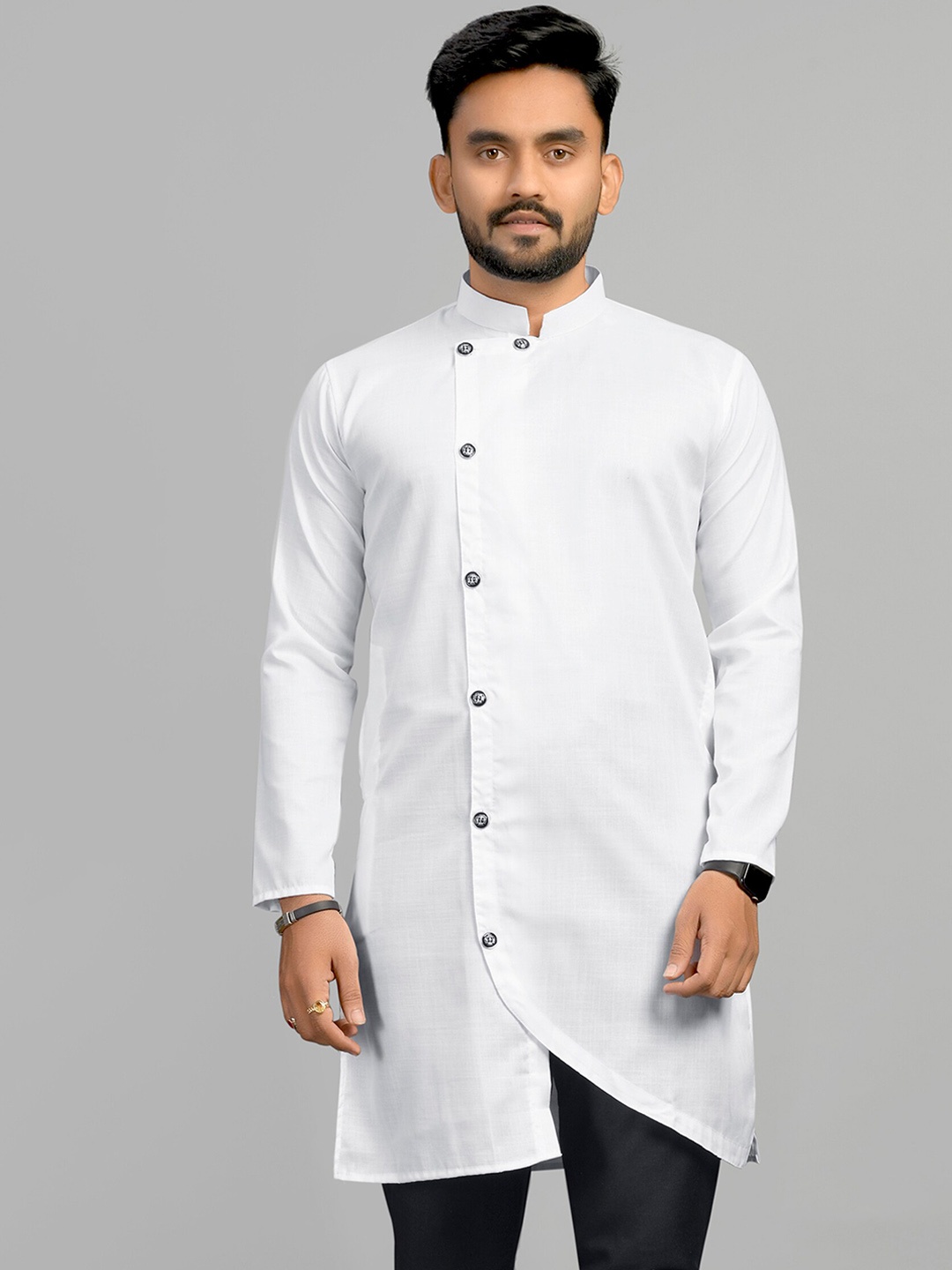 

Fashion FRICKS Men Cotton Kurta, White