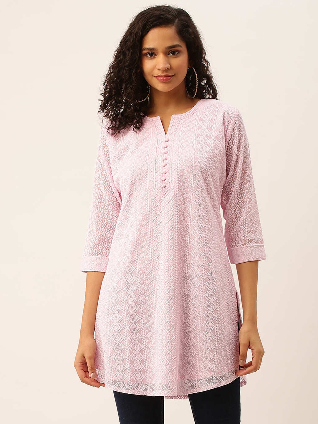 

ZOLA Embroidered Tunic, Pink